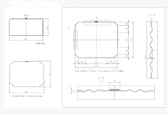 Drawing of Rectangular Downspout Drawing of Rectangular Downspout
